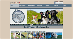 Desktop Screenshot of bestfriendsobedience.com